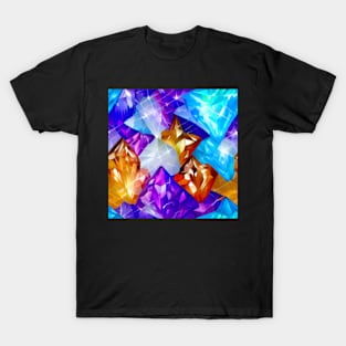 Abstract Gems, precious stones, patchwork, colorful,  geometrical,seamless patterns T-Shirt